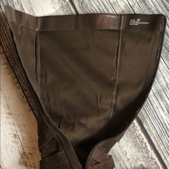 MeToo Brown Suede Leather knee-Hi Boots Sz 6 - Picture 9 of 9